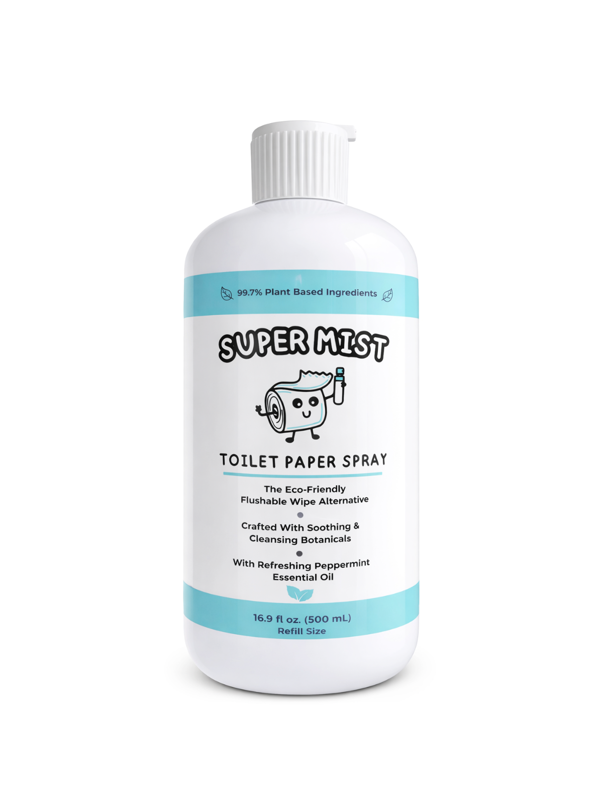 Super Mist Toilet Paper Spray – Upgrade Toilet Paper into a Gentle, Cleansing Wipe | Soothing Formula with Witch Hazel & Aloe Vera | Travel Friendly SUPER MIST