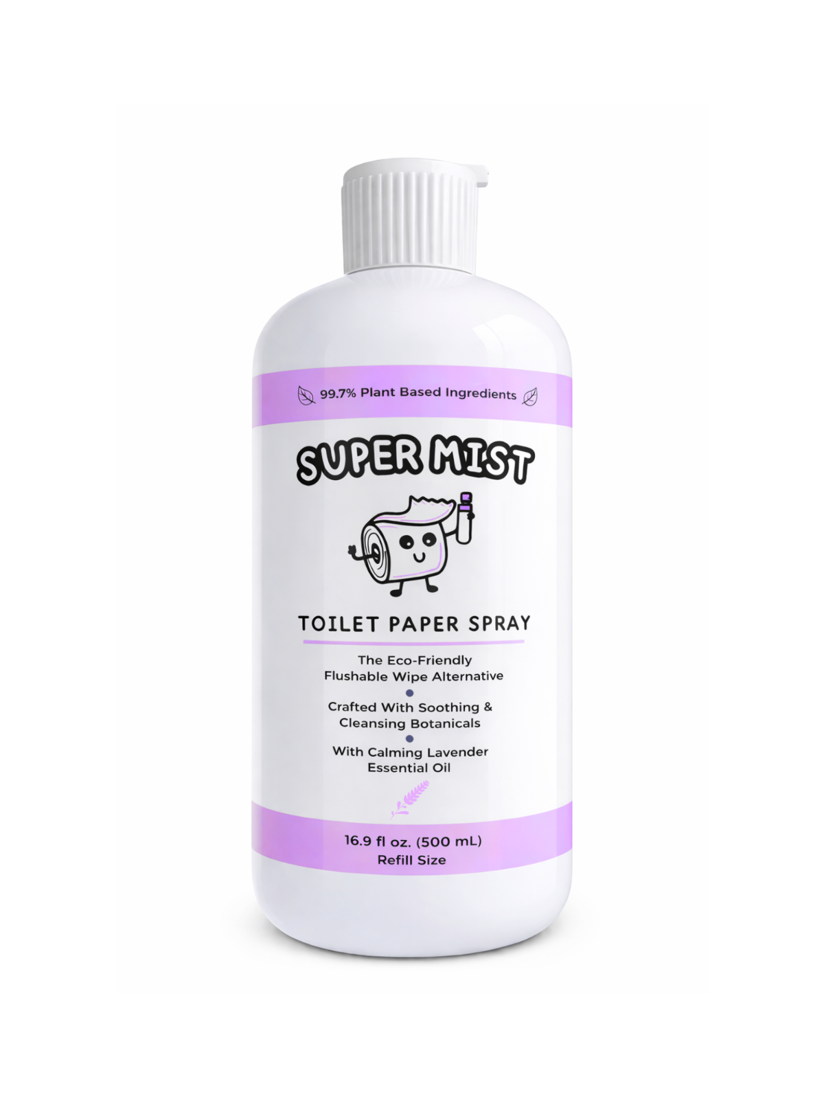 Super Mist Toilet Paper Spray – Upgrade Your Toilet Paper into a Gentle, Cleansing Wipe | Soothing Formula with Witch Hazel & Aloe Vera | Travel-Friendly SUPER MIST